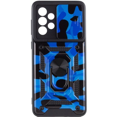 Ударопрочный чехол Camshield Serge Ring Camo для Samsung Galaxy A73 5G Синий / Army Blue