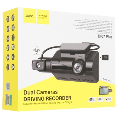 Видеорегистратор Hoco DI07 Plus Dual cameras Черный