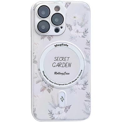 TPU+PC чехол Secret Garden with MagSafe для Apple iPhone 14 Pro Max (6.7") White