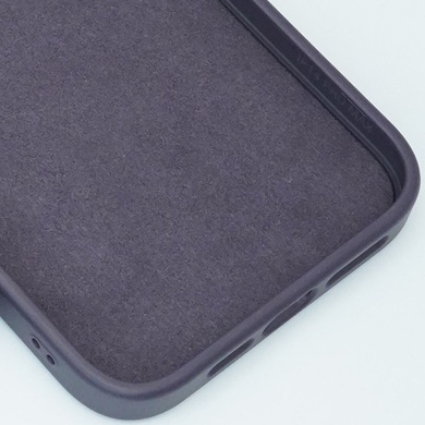 Кожаный чехол Bonbon Leather Metal Style with MagSafe для Apple iPhone 14 (6.1") Фиолетовый / Dark Purple
