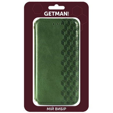 Кожаный чехол книжка GETMAN Cubic (PU) для Xiaomi Redmi K40 / K40 Pro / K40 Pro+ / Poco F3 / Mi 11i Зеленый