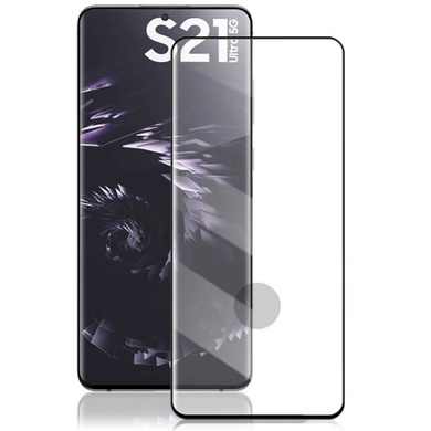 Захисне кольорове 3D скло Mocoson (full glue) для Samsung Galaxy S21 Ultra, Чорний