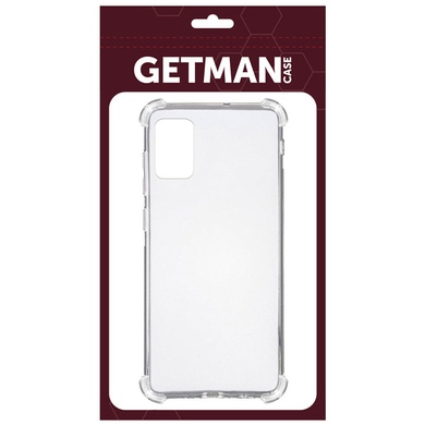 TPU чохол GETMAN Ease logo посилені кути для Samsung Galaxy A71, Безбарвний (прозорий)