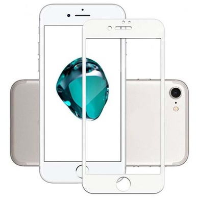 Защитное цветное 3D стекло Mocolo для Apple iPhone 6 / 6s / 7 / 8 / SE (2020) (4.7") Белый