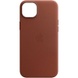 Кожаный чехол Leather Case (AA Plus) with MagSafe для Apple iPhone 14 Plus (6.7") Saddle Brown