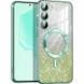 TPU чохол Delight case with MagSafe із захисними лінзами на камеру для Samsung Galaxy S22, Зеленый / Emerald