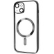 TPU чехол Fibra Chrome with MagSafe для Apple iPhone 15 (6.1") Black