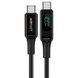 Дата кабель Acefast C6-03 USB-C to USB-C 100W zinc alloy digital display braided (2m), Black