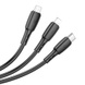 Дата кабель Borofone BX71 USB to 3in1 (1m), Чорний