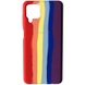 Чохол Silicone Cover Full Rainbow для Samsung Galaxy A22 4G / M32, Червоний / Фіолетовий