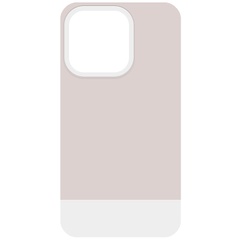 Чехол TPU+PC Bichromatic для Apple iPhone 13 (6.1") Grey-beige / White