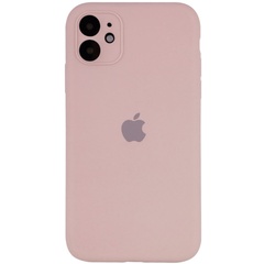 Чохол Silicone Case Full Camera Protective (AA) для Apple iPhone 12 (6.1"), Рожевий / Pink Sand