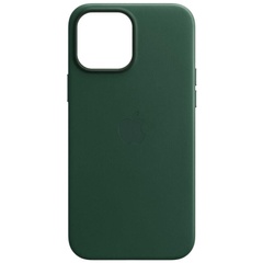Шкіряний чохол Leather Case (AA) with MagSafe для Apple iPhone 14 Plus (6.7"), Military green