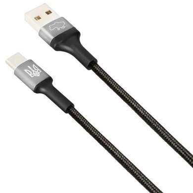 Дата кабель Gelius Strong Ukraine GP-UCN002C USB to Type-C 3A (1.2m) Black