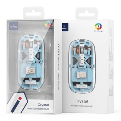 Бездротова миша WIWU Crystal WM105 Dual bluetooth+ 2.4G, Blue