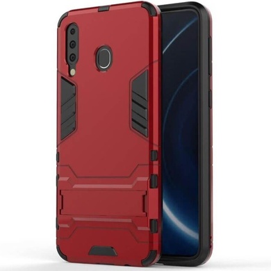 Ударопрочный чехол-подставка Transformer для Samsung Galaxy M30 с мощной защитой корпуса Красный / Dante Red
