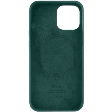 Кожаный чехол Leather Case (AA) with MagSafe для Apple iPhone 14 (6.1") Pine green