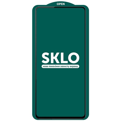 Защитное стекло SKLO 5D (full glue) для Realme 7 Pro Черный