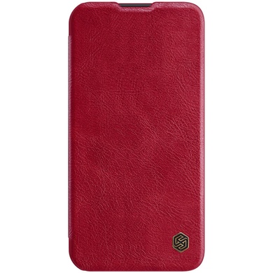Кожаный чехол (книжка) Nillkin Qin Pro Camshield для Apple iPhone 14 Pro (6.1") Красный