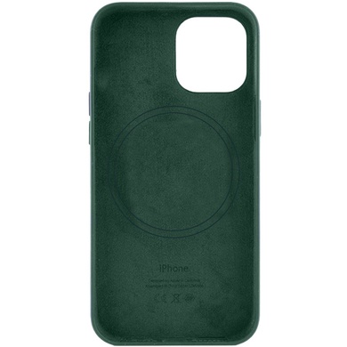 Шкіряний чохол Leather Case (AA) with MagSafe для Apple iPhone 14 Plus (6.7"), Military green