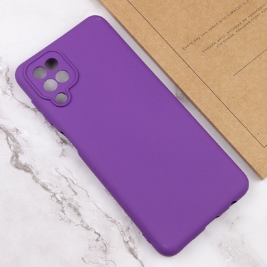 Чехол Silicone Cover Lakshmi Full Camera (A) для Samsung Galaxy A12 / M12 Фиолетовый / Purple