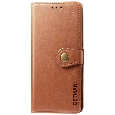 Шкіряний чохол книжка GETMAN Gallant (PU) для Xiaomi Redmi Note 11 (Global) / Note 11S, Коричневий