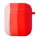 Силиконовый футляр Colorfull для наушников AirPods 1/2 Розовый / Красный