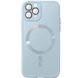 Чехол TPU+Glass Sapphire Midnight with MagSafe для Apple iPhone 15 Pro Max (6.7") Голубой / Blue