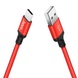 Дата кабель Hoco X14 Times Speed USB to Type-C (1m), Черный / Красный