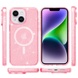 Чехол TPU Galaxy Sparkle (MagFit) для Apple iPhone 13 / 14 (6.1") Pink+Glitter