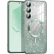 TPU чохол Delight case with MagSafe із захисними лінзами на камеру для Samsung Galaxy S22, Зелений / Green