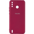 Чохол Silicone Cover My Color Full Camera (A) для TECNO Spark 6 Go, Бордовий / Marsala