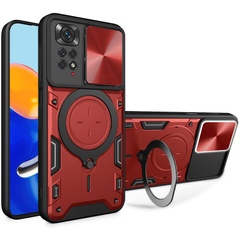 Удароміцний чохол Bracket case with Magnetic для Xiaomi Redmi Note 11 (Global) / Note 11S, Red