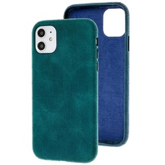 Кожаный чехол Croco Leather для Apple iPhone 11 (6.1") Green