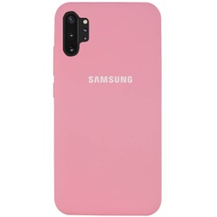 Чехол Silicone Cover Full Protective (AA) для Samsung Galaxy Note 10 Plus Розовый / Pink