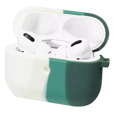 Силіконовий футляр Colorfull для навушників AirPods Pro, Білий/Зелений