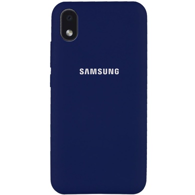 Чехол Silicone Cover Full Protective (AA) для Samsung Galaxy M01 Core / A01 Core Темно-синий / Midnight blue