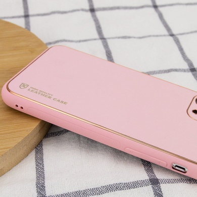 Кожаный чехол Xshield для Apple iPhone 12 (6.1") Розовый / Pink