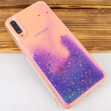 TPU чехол Liquid hearts для Samsung Galaxy A70 (A705F) Фиолетовый