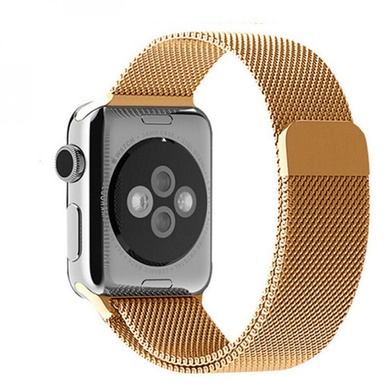 Ремешок Milanese Loop Design для Apple watch 42mm/44mm/45mm/49mm Золотой
