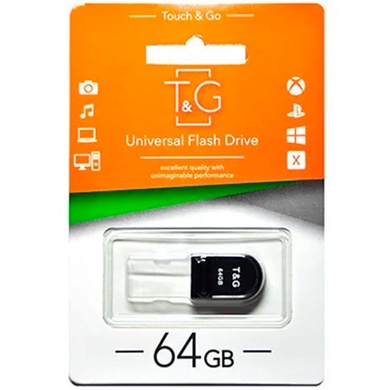 Флеш-драйв USB Flash Drive T&G 010 Shorty Series 64GB, Чорний