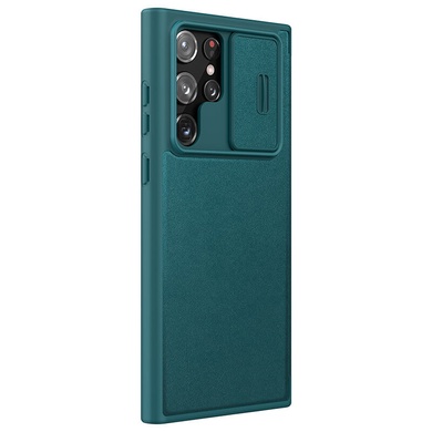 Кожаный чехол (книжка) Nillkin Qin Pro Plain Camshield для Samsung Galaxy S23 Ultra Зеленый