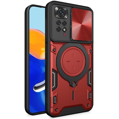 Ударопрочный чехол Bracket case with Magnetic для Xiaomi Redmi Note 11 (Global) / Note 11S Red