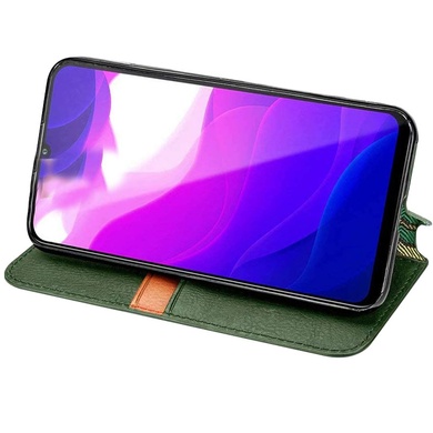 Кожаный чехол книжка GETMAN Cubic (PU) для Xiaomi Mi 10 Lite Зеленый