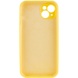 Чехол Silicone Case Full Camera Protective (AA) NO LOGO для Apple iPhone 14 (6.1") Желтый / Yellow