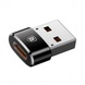 Переходник Baseus USB Male To Type-C Female Adapter Converter 5A (CAAOTG) Черный