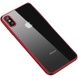 Прозрачный силиконовый чехол глянцевая окантовка Full Camera для Apple iPhone XS Max (6.5") Красный