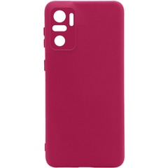 Чохол Silicone Cover Full Camera without Logo (A) для Xiaomi Redmi Note 10 / Note 10s, Бордовий / Marsala