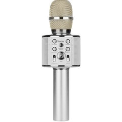Караоке Микрофон-колонка Hoco BK3 Cool silver