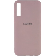 Чехол Silicone Cover My Color Full Protective (A) для Samsung A750 Galaxy A7 (2018) Розовый / Pink Sand